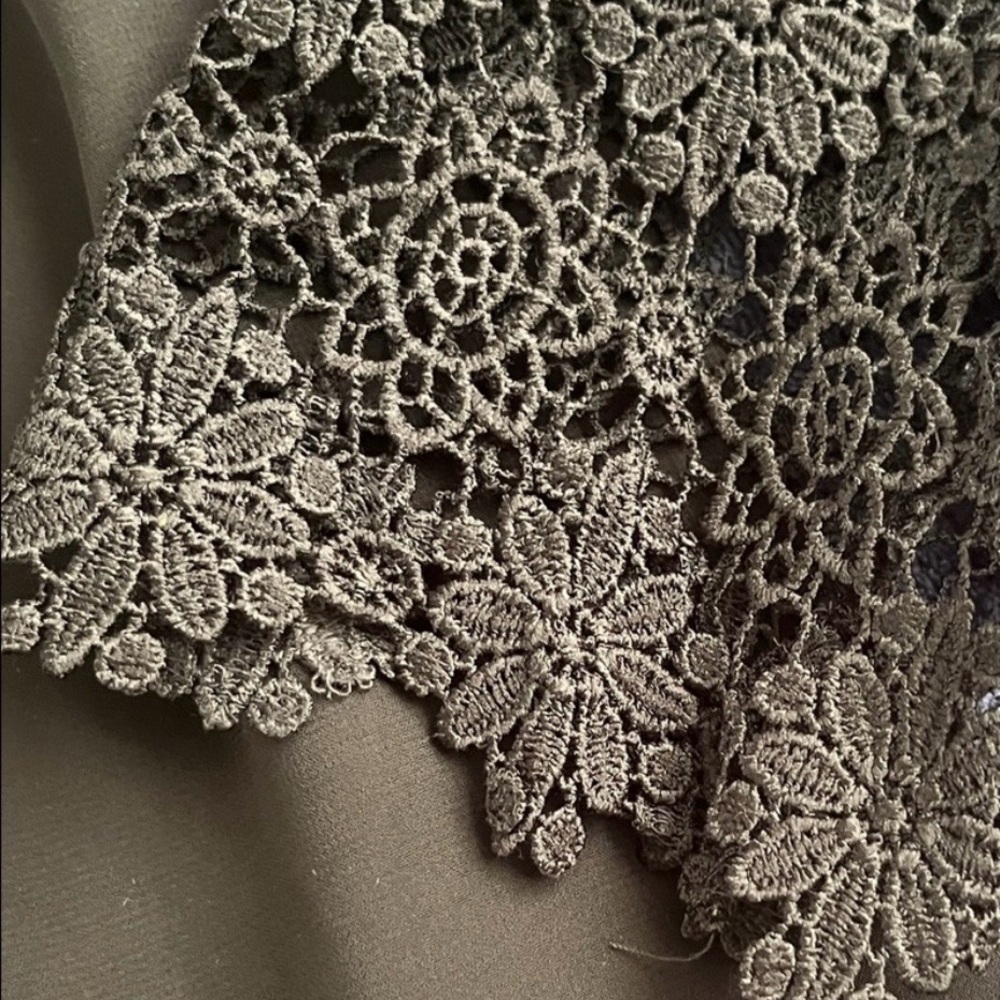 60# Black Lace Women's Blouse - Picture 8 of 9
